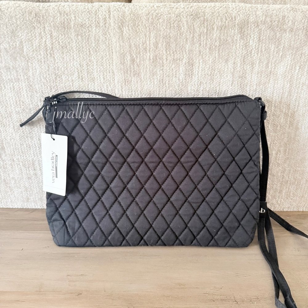 NWT - Vera Bradley Black Quilted Moonless Night Hipster Crossbody